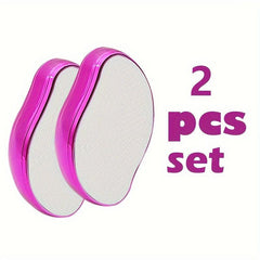 2 Pcs Set Reusable Crystal Hair Eraser For Women Legs