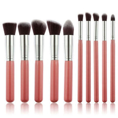 10pcs Synthetic Makeup Brush Set for All Skin Types and Makeup Looks
