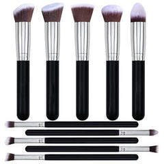 10pcs Synthetic Makeup Brush Set for All Skin Types and Makeup Looks