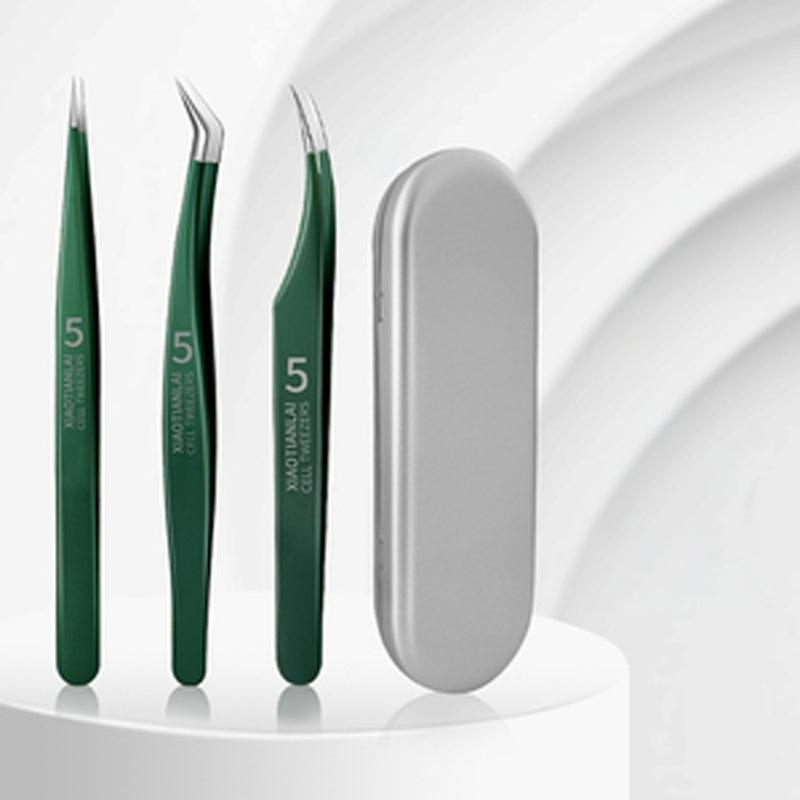 3pcs Stainless Steel Tweezers Set Precision Eyebrow Remover