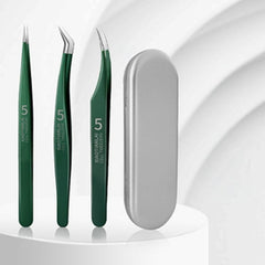 3pcs Stainless Steel Tweezers Set Precision Eyebrow Remover