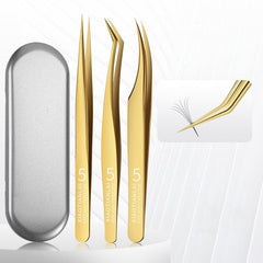 3pcs Stainless Steel Tweezers Set Precision Eyebrow Remover
