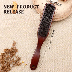 Boar Bristle Beard Brush for Men - Promotes Growth - Gift for Grooming