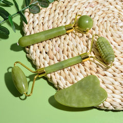 4 in 1 Jade Roller And Gua Sha Set Face Massager