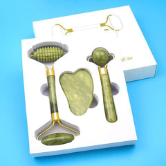 4 in 1 Jade Roller And Gua Sha Set Face Massager