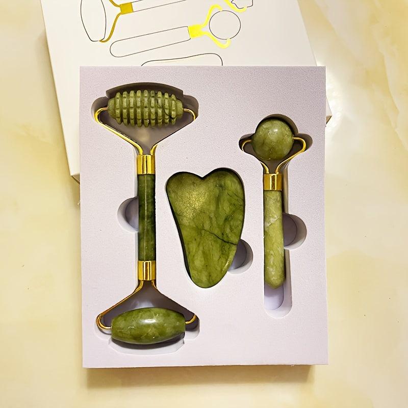 4 in 1 Jade Roller And Gua Sha Set Face Massager