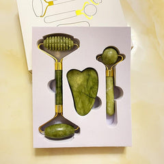 4 in 1 Jade Roller And Gua Sha Set Face Massager