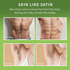 Body Hair Removal Wax Strips - Gentle Hair Inhibitor for Leg Armpit Lip Hair
