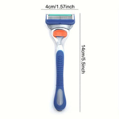 Vintage 5-Layer Manual Razor Set with 4 Refills