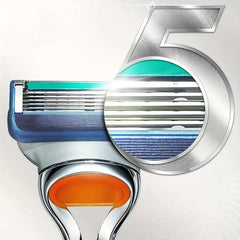 Vintage 5-Layer Manual Razor Set with 4 Refills