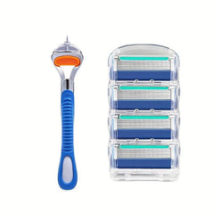 Vintage 5-Layer Manual Razor Set with 4 Refills