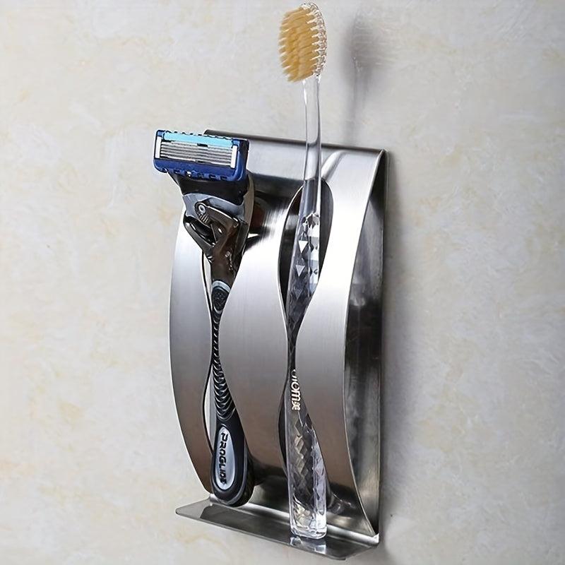 Wall Mounted Toothbrush Holder Stainless Steel Self Adhesive