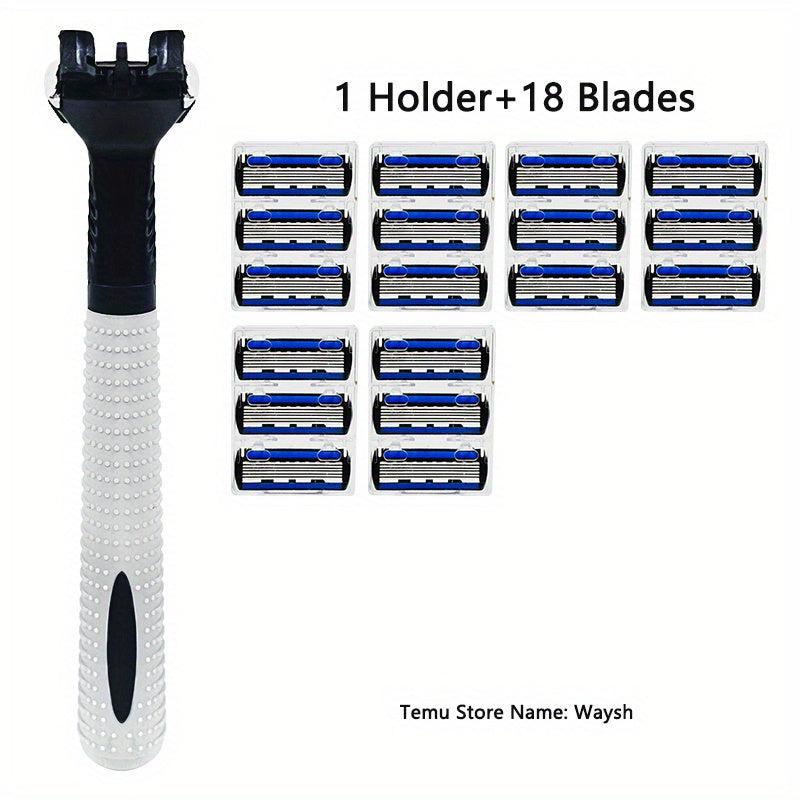 6-Layer Safety Razor Set with Stainless Steel Blades