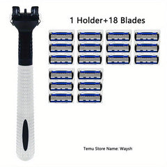 6-Layer Safety Razor Set with Stainless Steel Blades