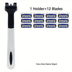 6-Layer Safety Razor Set with Stainless Steel Blades
