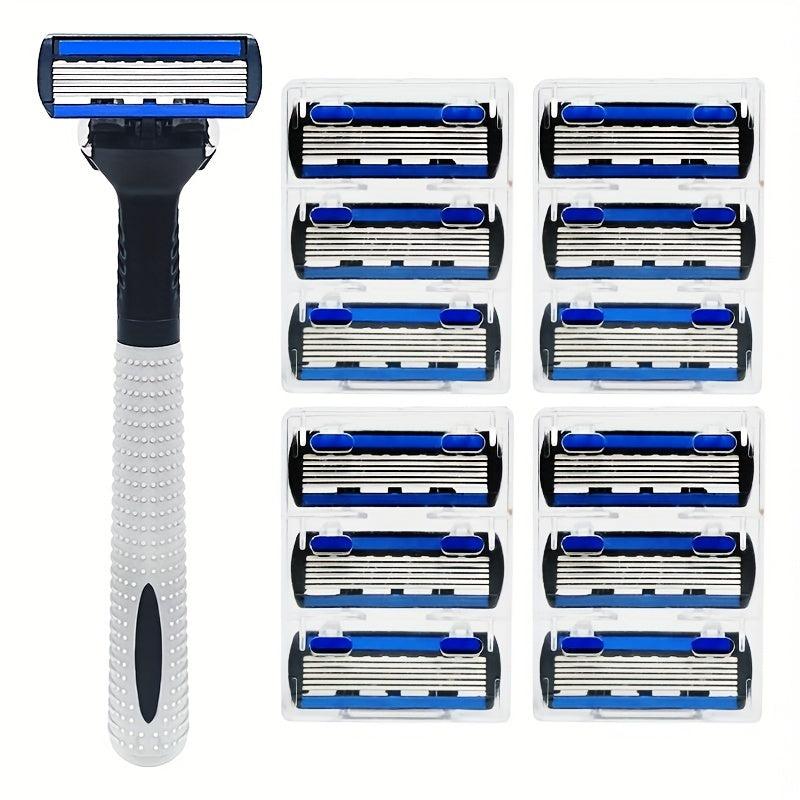 6-Layer Safety Razor Set with Stainless Steel Blades