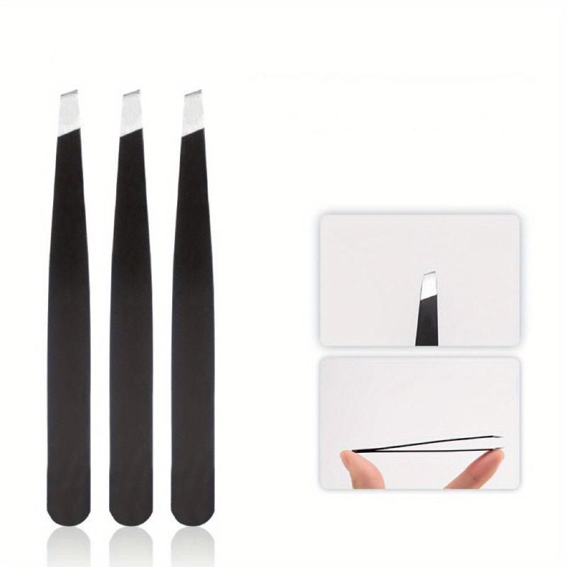 3pcs Stainless Steel Eyebrow Tweezers for Hair Removal
