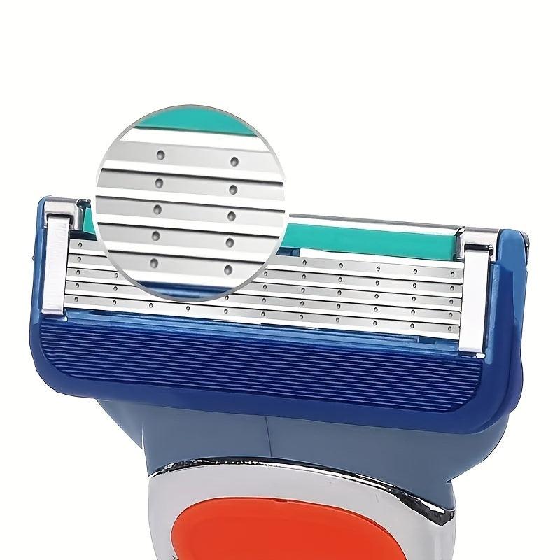 5-Layer Manual Safety Razor Shaving Set with Replacement Blades
