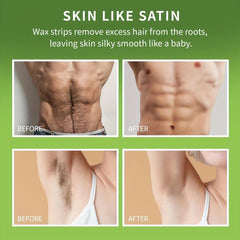 Gentle Hair Removal Wax Strips for Body, Legs, Armpits, Lips - All Body Use