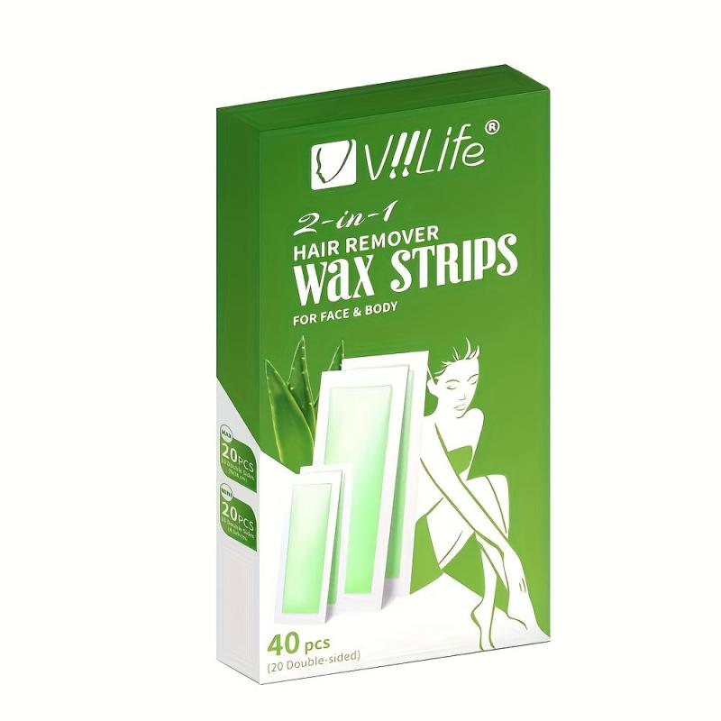Gentle Hair Removal Wax Strips for Body, Legs, Armpits, Lips - All Body Use