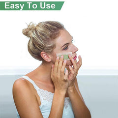 50pcs Body Wax Strips Gentle Hair Removal Kit, 3 Wet Tissues, Portable, Green