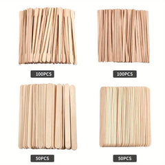 Wax Sticks Wood Spatulas for Hair and Eyebrow Removal