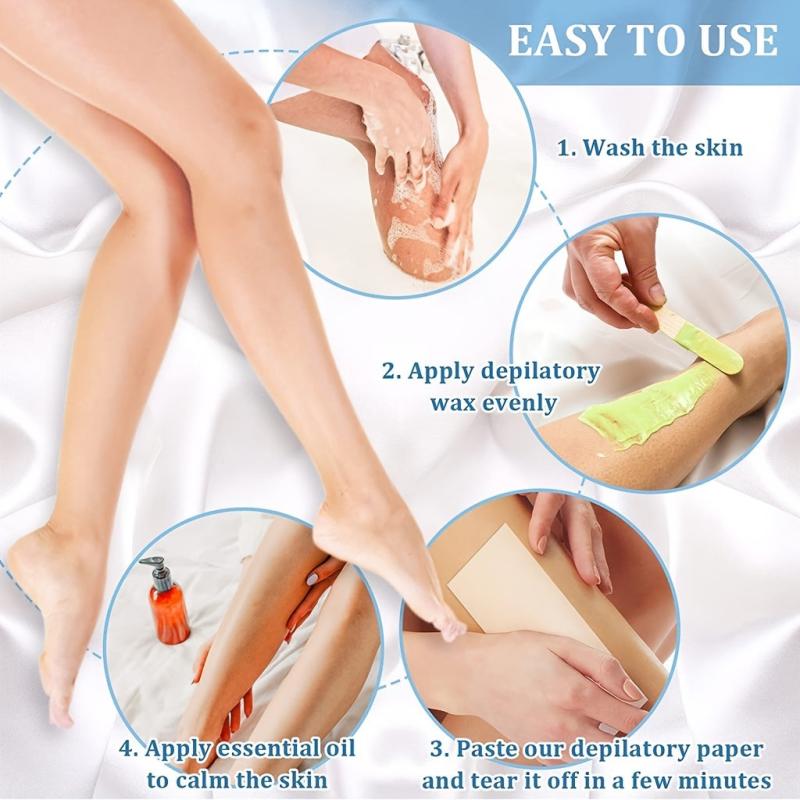 10 Pcs Wax Strips Hair Removal Non Woven Wax Strip for Body Facial Men Women
