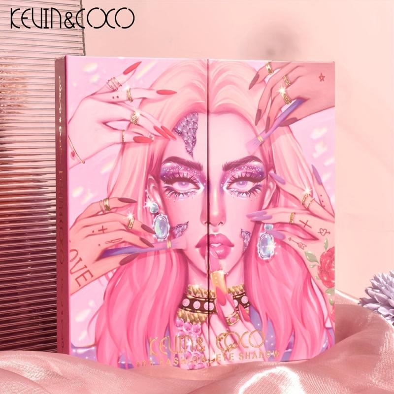 4-Layer Eyeshadow Palette for Brightened Skin Tone & 3-in-1 Contour Makeup