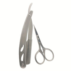 Beard Grooming Kit with Brush, Comb, Scissors, Razor, Bag