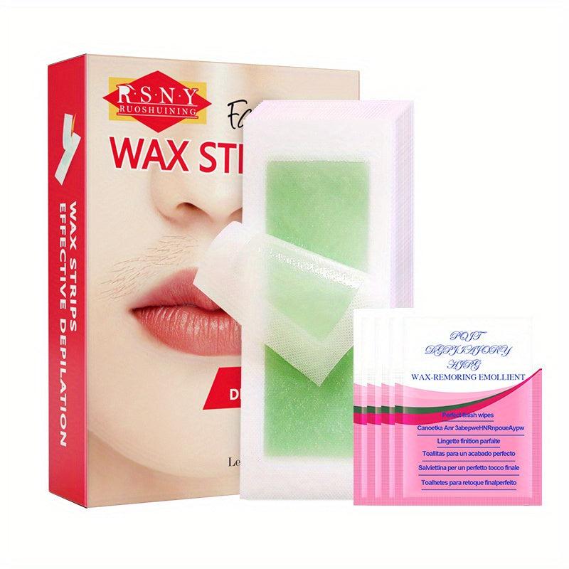 Hypoallergenic Facial Wax Strips for Hair Removal 72 Count