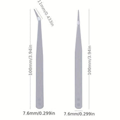 Precision Eyelash Extension Tweezers for False Lashes, Salon & Home Use