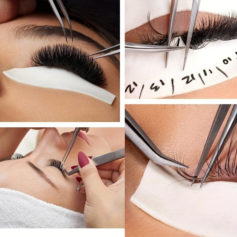 Precision Eyelash Extension Tweezers for False Lashes, Salon & Home Use