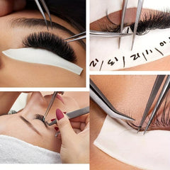 Precision Eyelash Extension Tweezers for False Lashes, Salon & Home Use