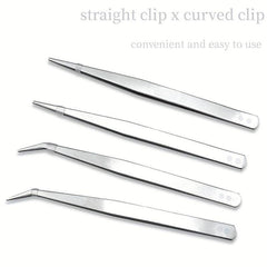 Precision Eyelash Extension Tweezers for False Lashes, Salon & Home Use