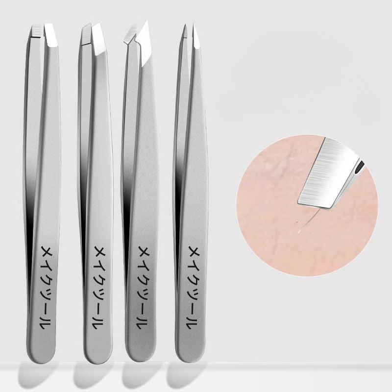 Stainless Steel Eyebrow Clip Set Ingrown Hair Removal Tool