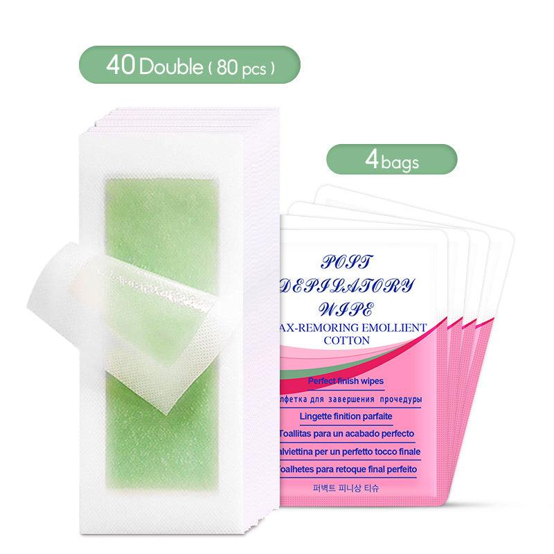 80 Pcs Wax Paper Hair Removal Cream and Beard Wax Wipes