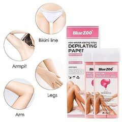 100 Sheets Hair Removal Waxing Strip Paper Nonwoven Epilator Wax Depilatory