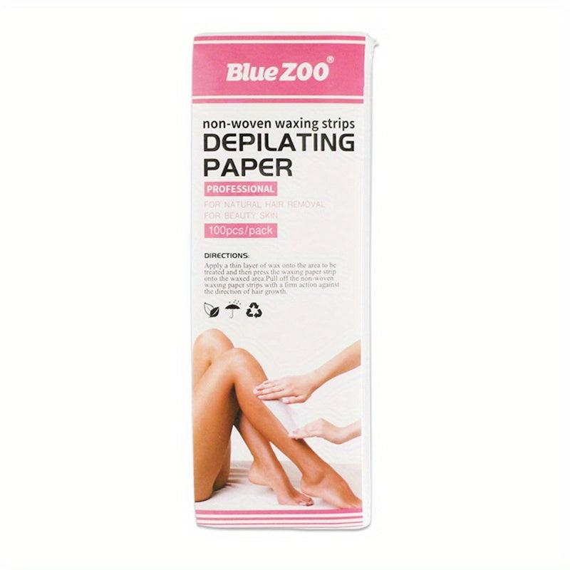 100 Sheets Hair Removal Waxing Strip Paper Nonwoven Epilator Wax Depilatory