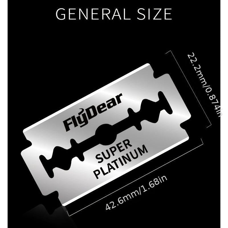 Stainless Steel Double Sided Blade Manual Razor Blades Shaving Barber's
