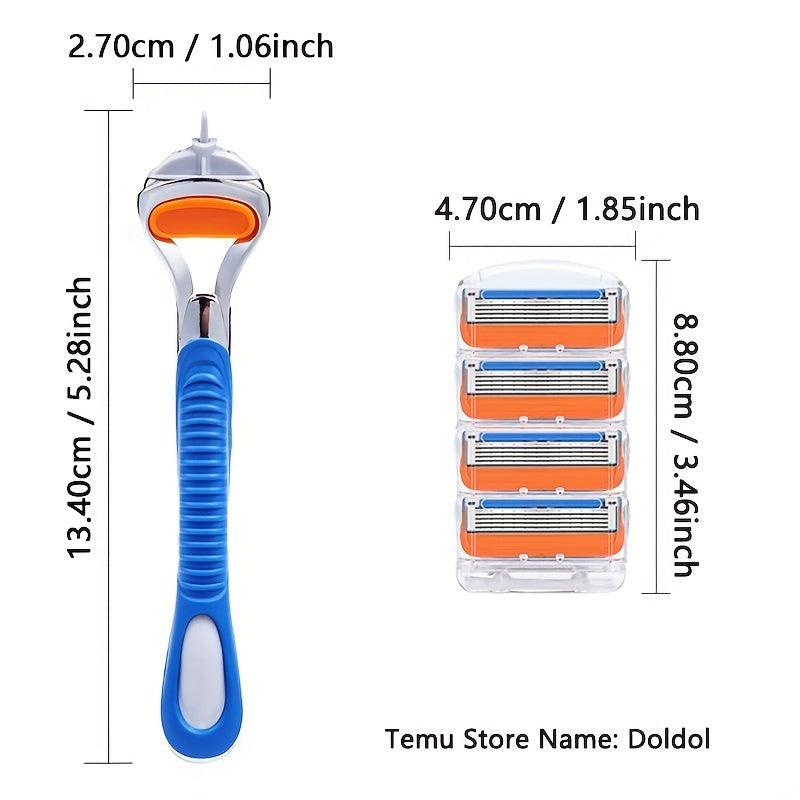 Classic 5 Layers Manual Safety Razor Shaving Set for Men and Women