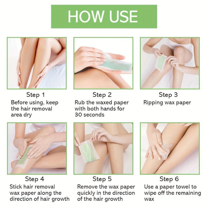 Facial Body Wax Strips Hypoallergenic All Skin Types Lip Hair Removal Wax Strip