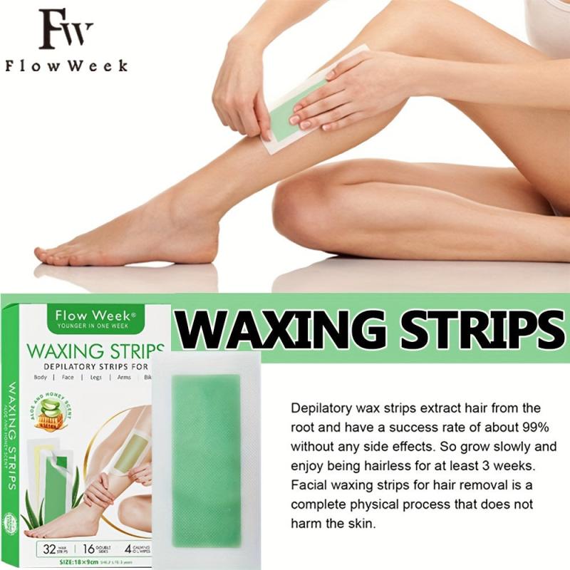 Facial Body Wax Strips Hypoallergenic All Skin Types Lip Hair Removal Wax Strip