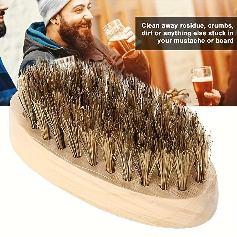 Beard Brush & Comb Set Boar Bristle Brush Wooden Comb
