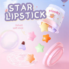6 Pcs Star Mini Lipstick Set, Candy Matte Velvet Mist, Waterproof Lipgloss