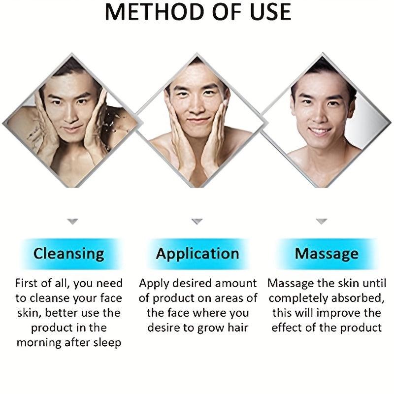 Organic Beard Growth Serum - Facial Hair Enhancer - Beard Shaping Tool