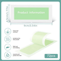 Home Waxing Kit 72 Face Wax Strips for Eyebrows & Lips