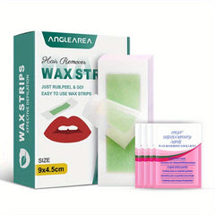Home Waxing Kit 72 Face Wax Strips for Eyebrows & Lips