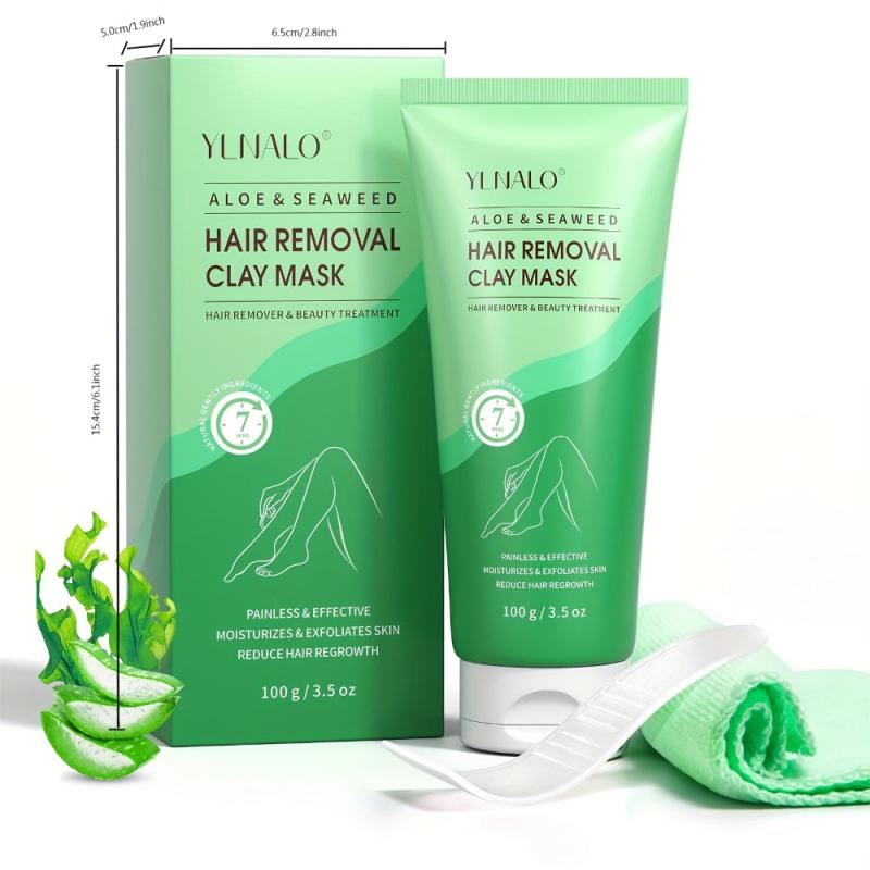 Painless Hair Remover Cream with Aloe & Seaweed - Men & Women