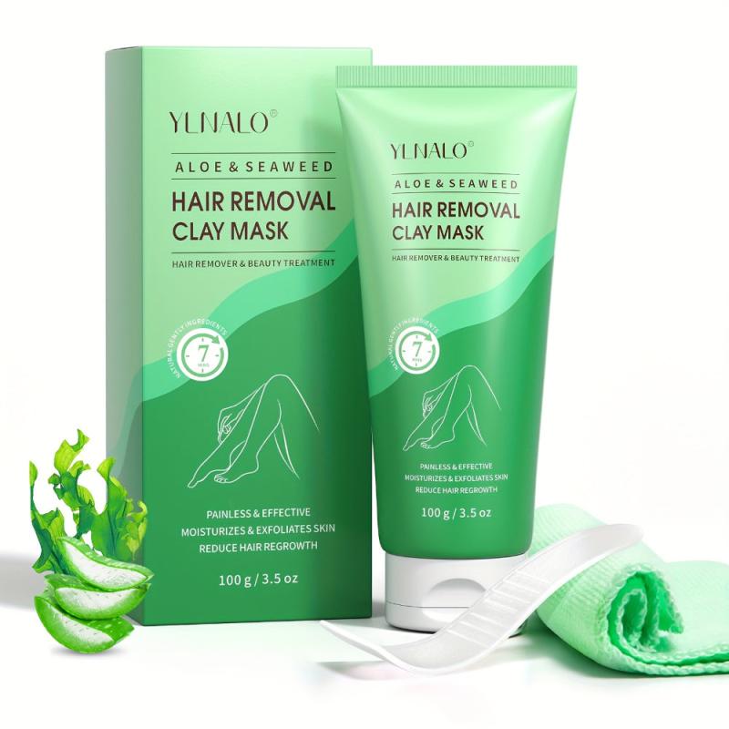 Painless Hair Remover Cream with Aloe & Seaweed - Men & Women