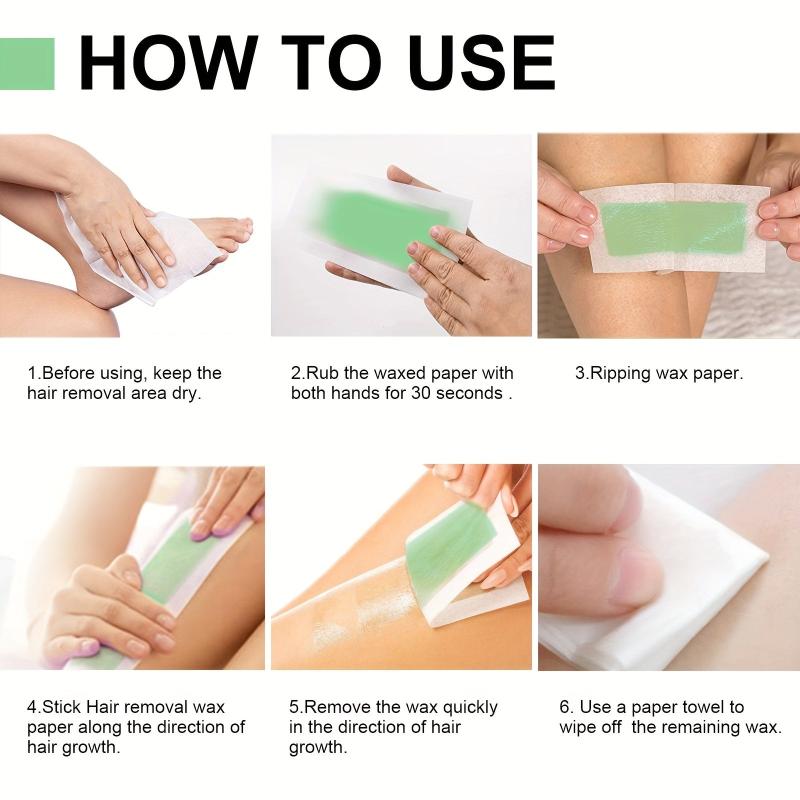 Hair Removal Wax Strips Double Sided Disposable Papers Depilatory Wax Strips